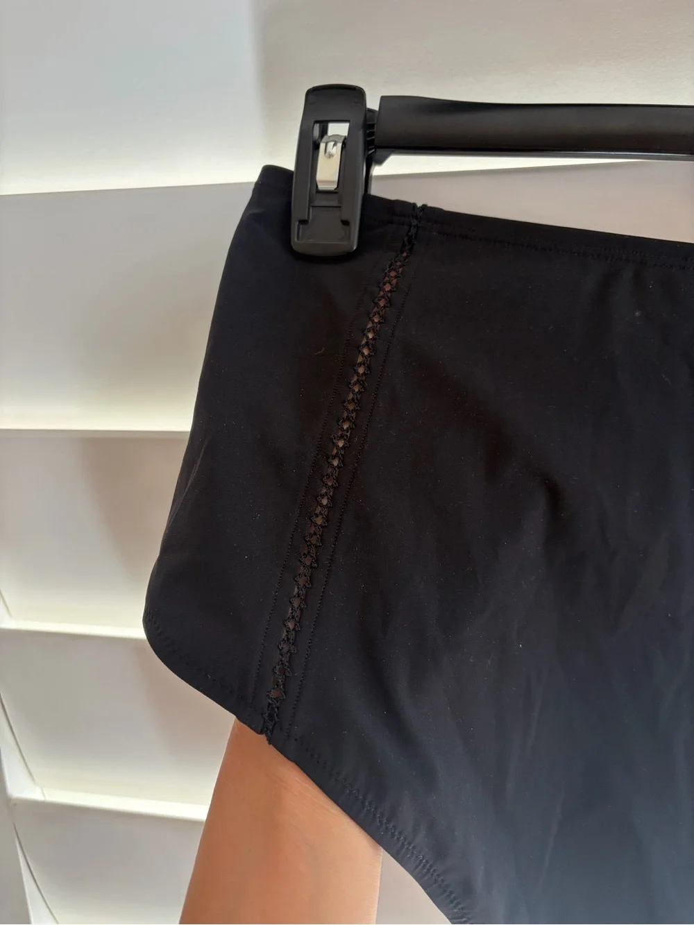 TORY BURCH NWT Black Lattice Underwire Bikini Top High Waist Bottoms Set S